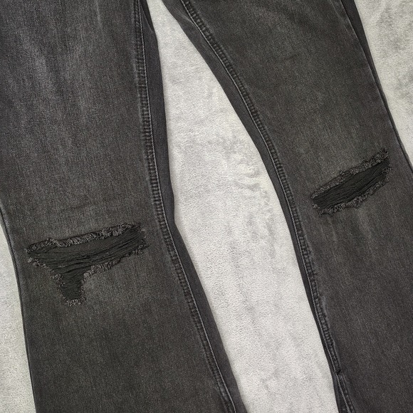 Rock Roll Denim Jeans Womens 26 x 36 Black High Rise Flare Bell Bottoms MRSP $80 - Picture 5 of 16